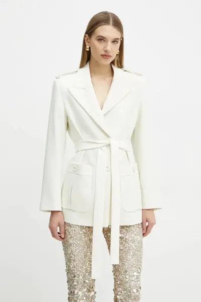 Blazer s příměsí vlny Luisa Spagnoli béžová barva, 541517