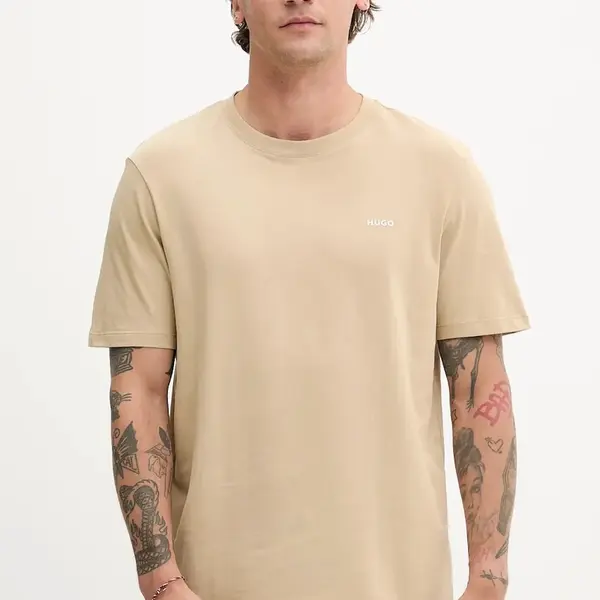 Bavlněné tričko HUGO Dero222