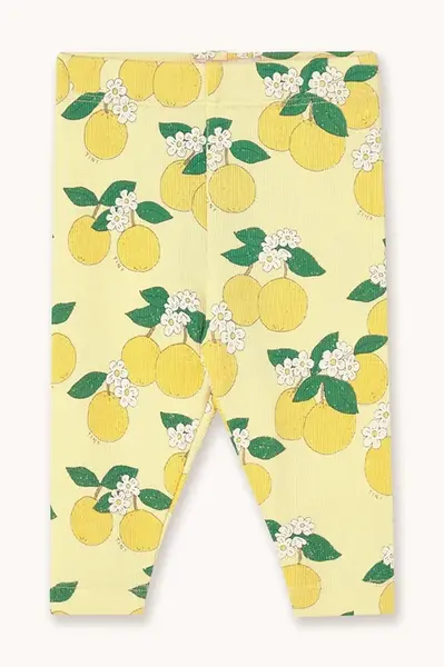 Legíny pre bábätká Tinycottons ORANGES RIB BABY PANT