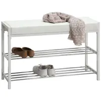 Carryhome REGÁL NA BOTY, bílá, 80/52/30 cm