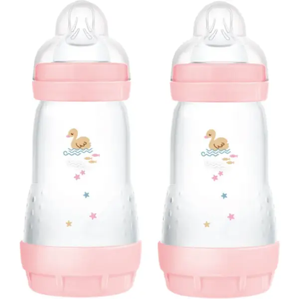 MAM Perfect Star Anti-colic Bottle antikoliková fľaša 2m+ Pink 2x260 ml