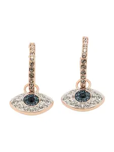 Swarovski Náušnice  modrozelená / zlatá / priehľadná