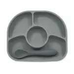 Bblüv silikonový talíř se lžičkou Yümi Grey