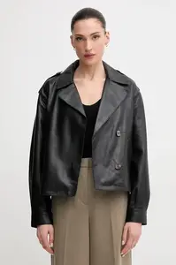 Pepe Jeans Kožená bunda Pepe Jeans GRETA