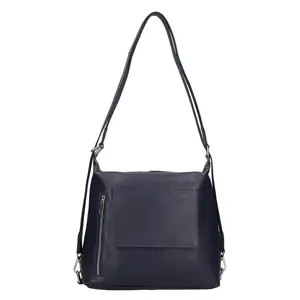 Dámska kožená kabelka/batoh SendiDesign Jena - tmavo modrá