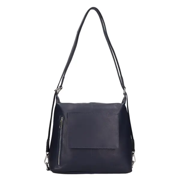Dámska kožená kabelka/batoh SendiDesign Jena - tmavo modrá