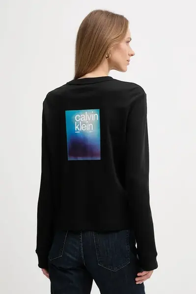 Bavlněné tričko s dlouhým rukávem Calvin Klein Jeans