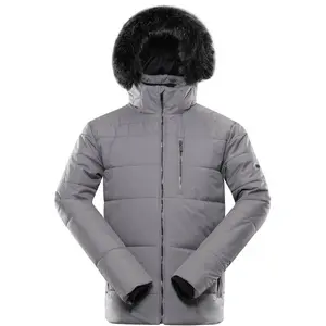 ALPINE PRO LODER Pánská zimní bunda, šedá, velikost