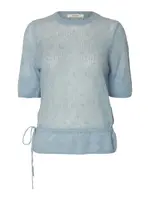 SELECTED Sveter 'SLFMayer'  svetlomodrá