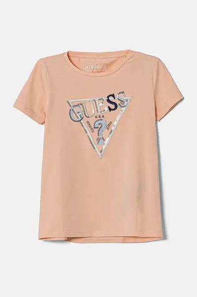 Dětské tričko Guess oranžová barva, K5RI16 K6YW4