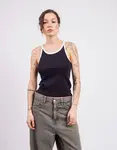 Thinking MU Navy Pannacota Contrast Harriet Top BLUE M
