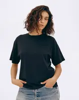 Tričko Organic Basics True Boxy Tee Black