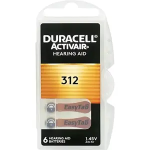 Duracell DA312 Easy Tab baterie do naslouchadel 6 ks