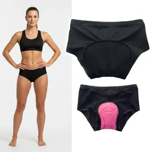 Dámské boxerky s gelovou vložkou inSPORTline Stradina černá S