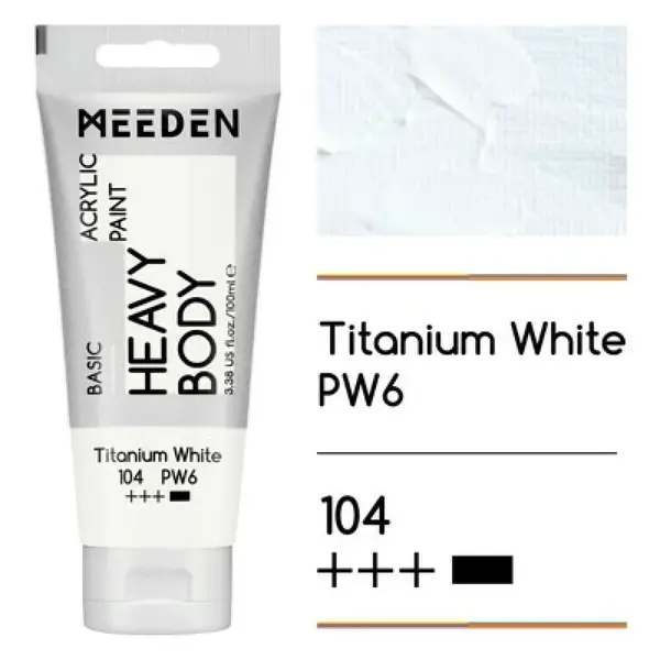 Akrylová barva Meeden 100ml – 104 Titanium White