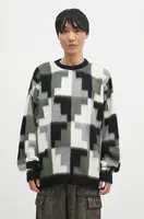 Svetr s příměsí mohéru Marcelo Burlon AOP Damier Cross Knit Crew