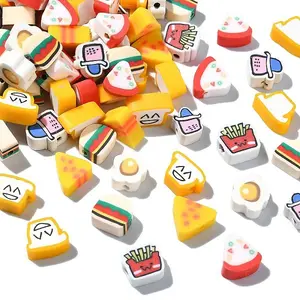 200Pcs 8 Styles Handmade Polymer Clay Beads