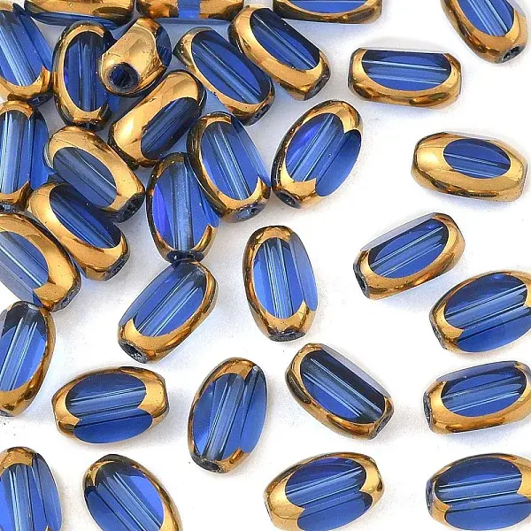 30Pcs Electroplate Glass Beads