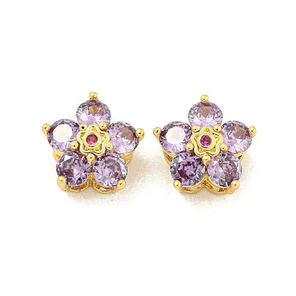 Brass Micro Cubic Zirconia Multi-Strand Links