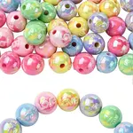 50Pcs Plating Acrylic Beads