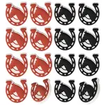 16Pcs 2 Colors Horse & Horseshoe Food Grade Eco-Friendly Silicone Focal Beads