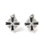 Rack Plating Brass Micro Pave Cubic Zirconia Stud Earrings