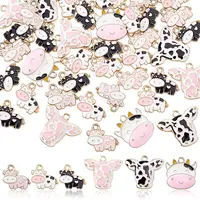 42Pcs 6 Styles Alloy Enamel Pendants