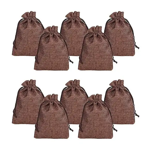 Burlap Packing Pouches Drawstring Bags