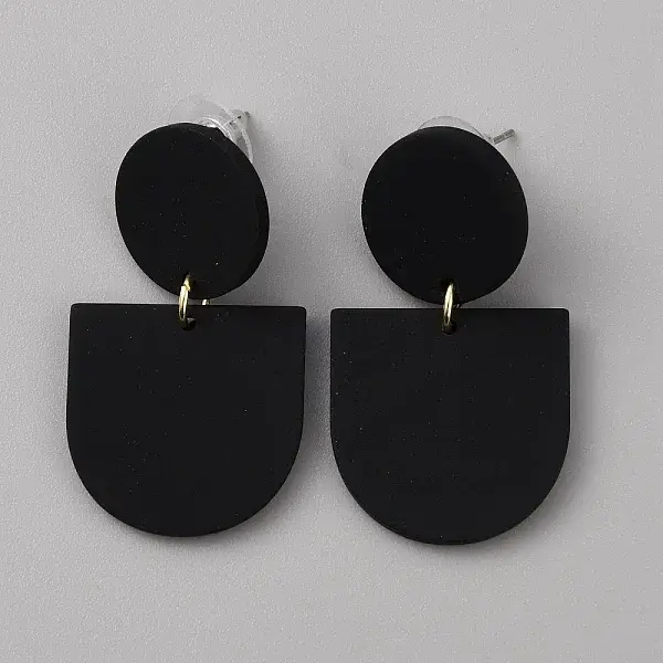 Acrylic Geometry Dangle Stud Earrings