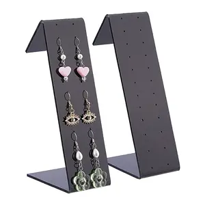 L Shaped Acrylic Slant Back Earring Stud Organizer Display Stands