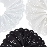 3 Colors Cotton Embroidery Flower Wavy Edged Lace Ribbons