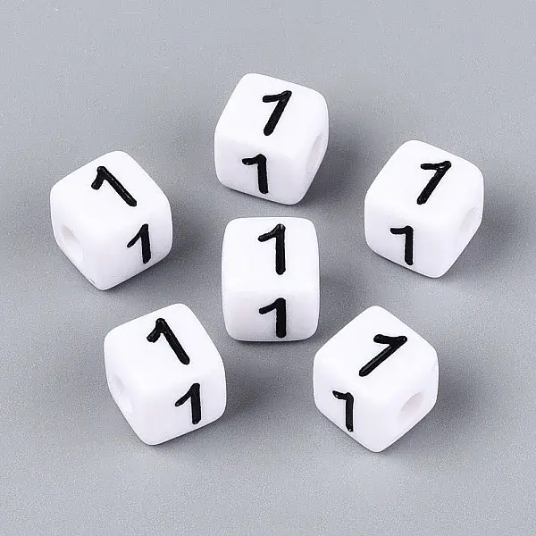 Opaque Acrylic European Large Hole Beads