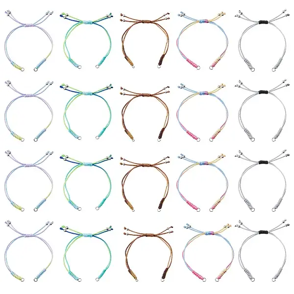 20Pcs 5 Colors Nylon Thread Cord for DIY Bracelet Making