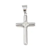 316 Surgical Stainless Steel & Clear Cubic Zirconia Pendants