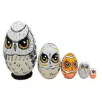 Easter Wood New Owl Nesting Egg Display Decorations