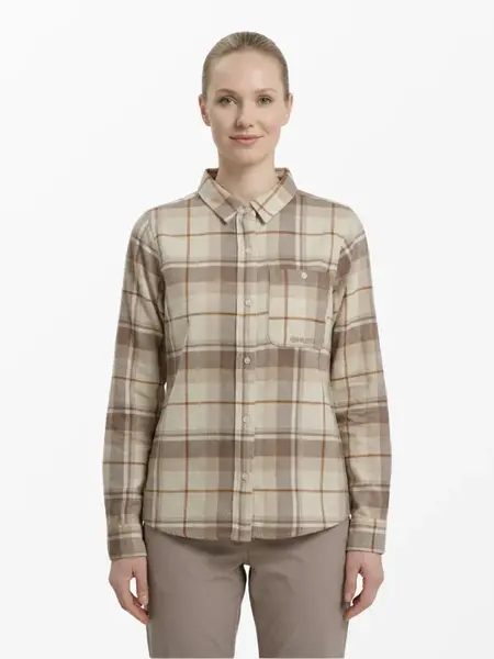 Husky  Gaia L beige, M Dámska flanelová košeľa