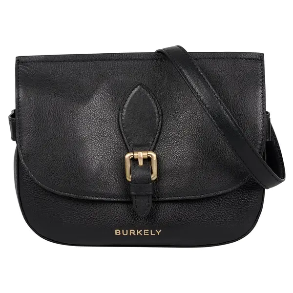 Dámská crossbody kožená kabelka Burkely Moja - černá