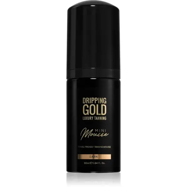 Dripping Gold Luxury Tanning Mini Mousse samoopalovací pěna na obličej a tělo odstín Dark 90 ml