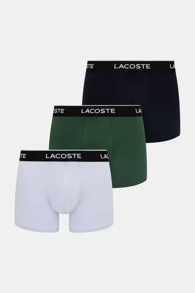 Lacoste přiléhavé boxerky pánské bavlněné s elastanem 3-pack