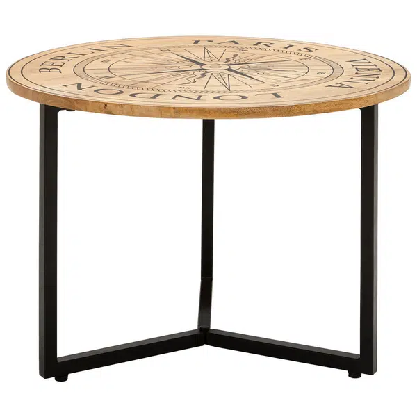 Livetastic KONFERENČNÍ STOLEK, přírodní barvy, černá, dřevo, kov, 60/60/40 cm