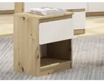 Skříňka/noční stolek Carlos 40 cm, dub artisan/bílá