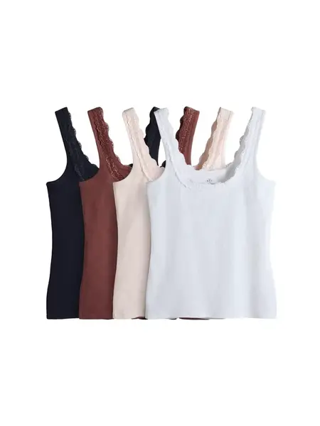 The Set Top  čokoládová / púdrová / čierna / biela