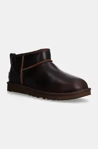 UGG Kožené sněhule UGG Classic Ultra Mini Lthr Regen