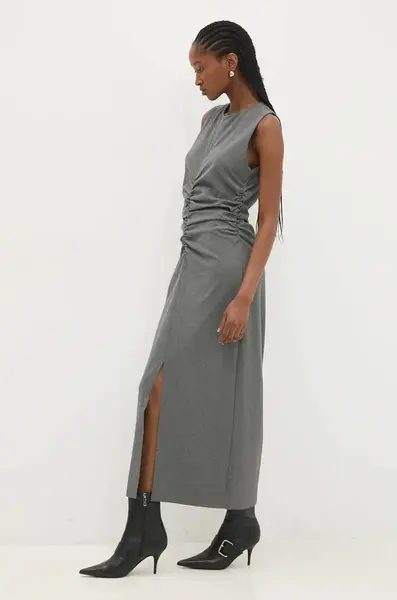 Šaty Answear.LAB šedá barva, maxi