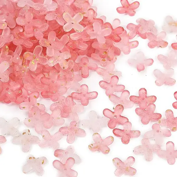 Metal Enlaced Acrylic Bead Caps