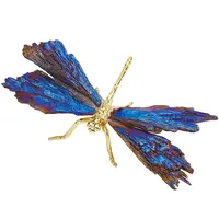 Dragonfly Alloy Electroplated Natural Tourmaline Display Decorations