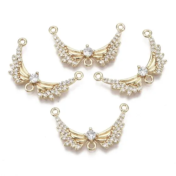 Brass Micro Pave Cubic Zirconia Chandelier Component Links