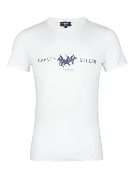 HARVEY MILLER Tričko  tmavomodrá / biela