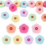14Pcs 7 Colors Flower Food Grade Eco-Friendly Silicone Focal Beads