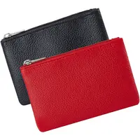 2Pcs 2 Colors Litchi Print PU Leather Zip Pouches